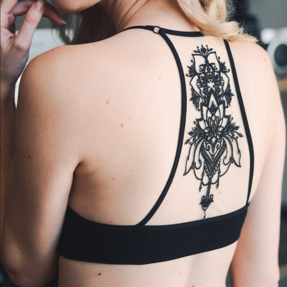 MAAYA Black Tattoo Mesh - Bralette - Picture 2 of 2